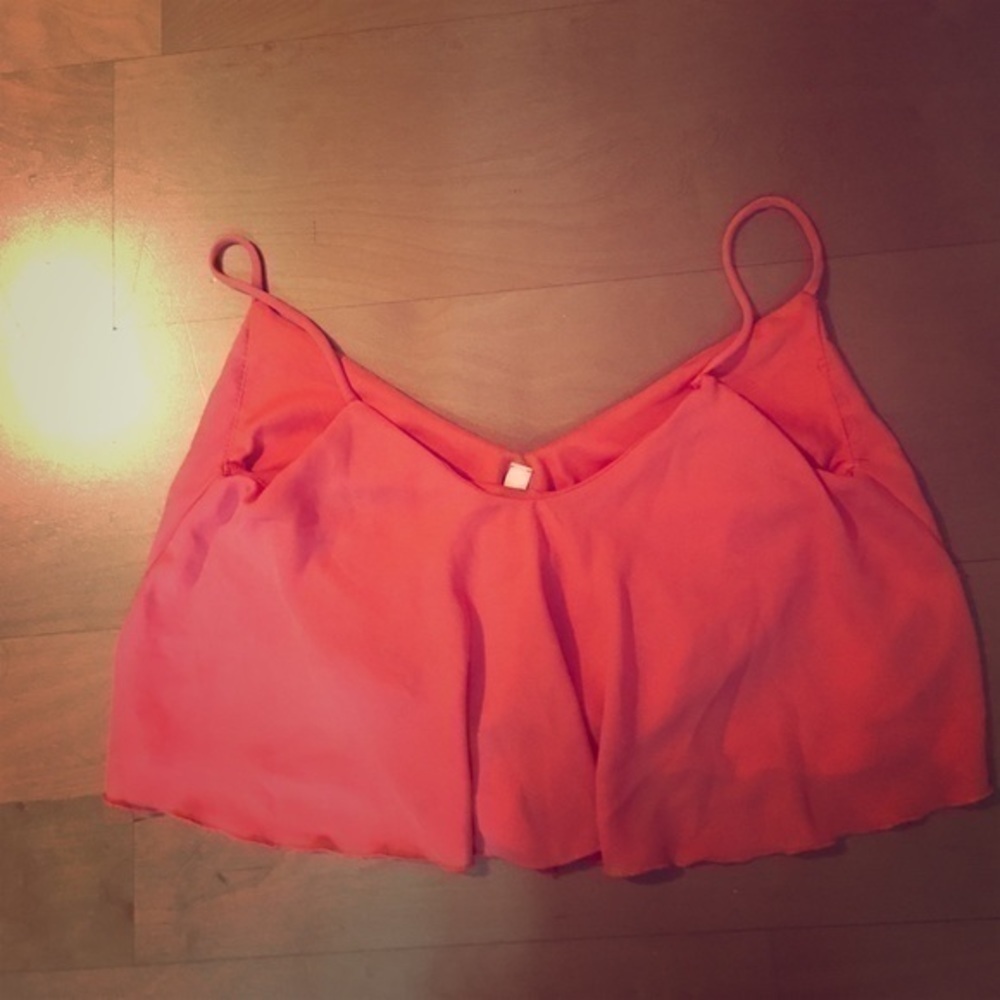 Lovely Day Orange flowy crop top Size Small